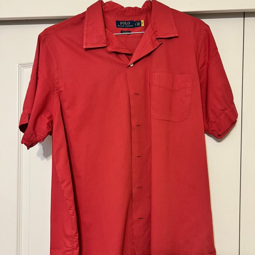Polo Ralph Lauren - Mens Red Button Down Short Sleeve - Classic Fit - Size XL